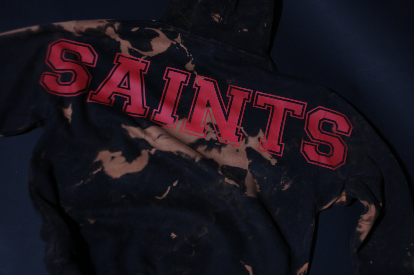 Bleach Dyed Red Print