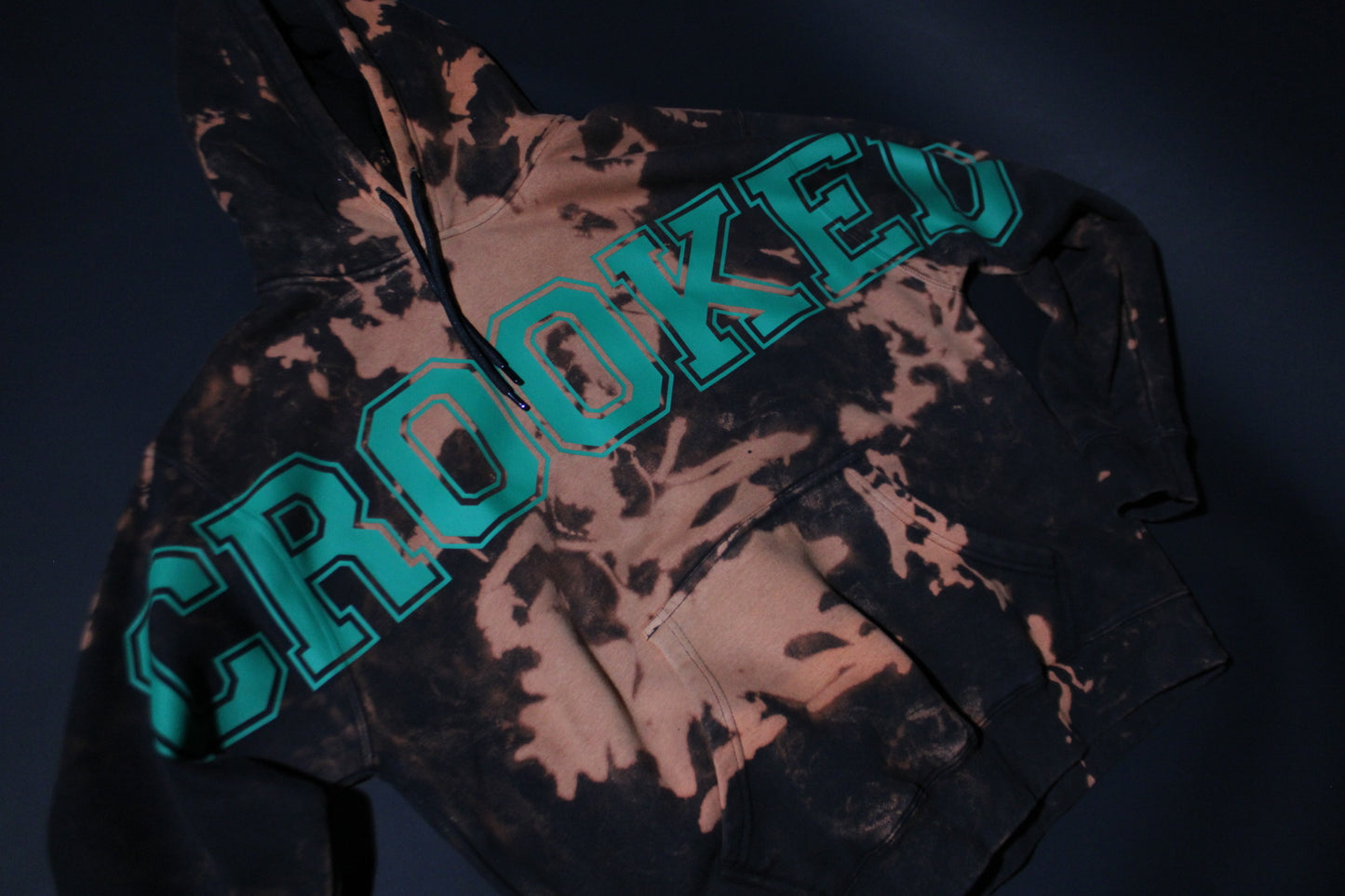 Bleach Dyed Green Print