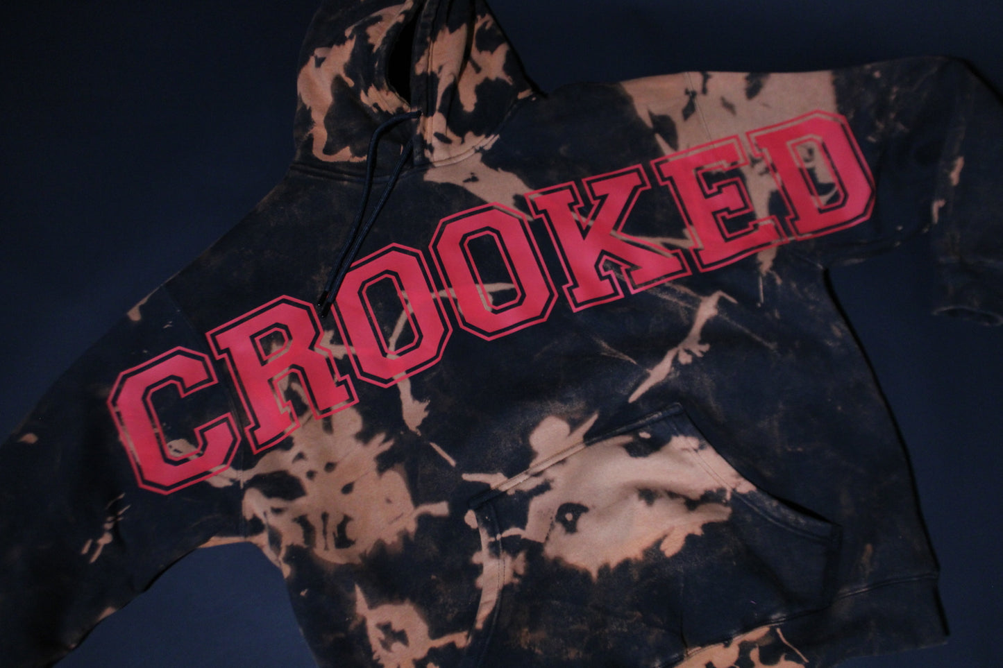 Bleach Dyed Red Print