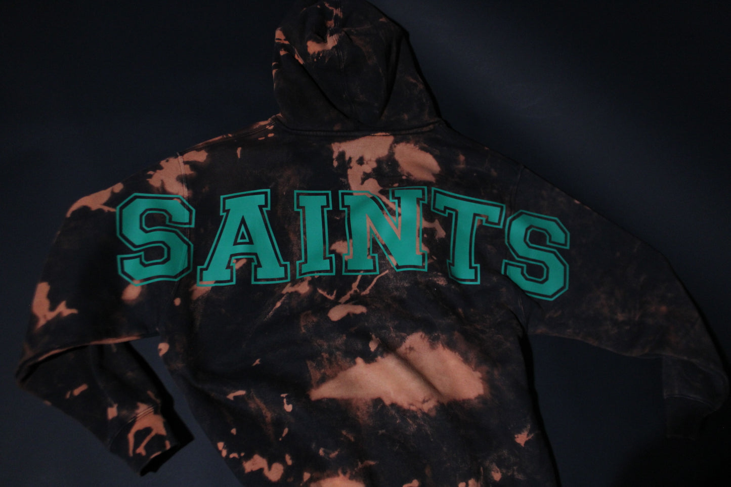 Bleach Dyed Green Print